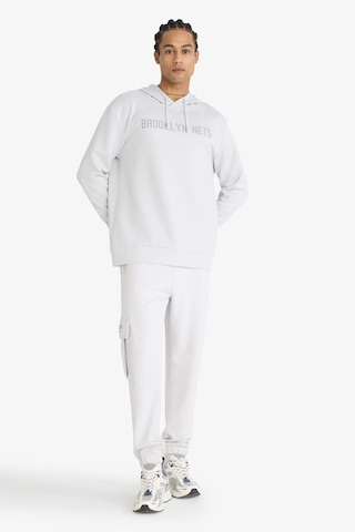 Defacto NBA Brooklyn Nets Standart Fit Kapüşonlu Jakarlı Sweatshirt C8916AX24AU Gri