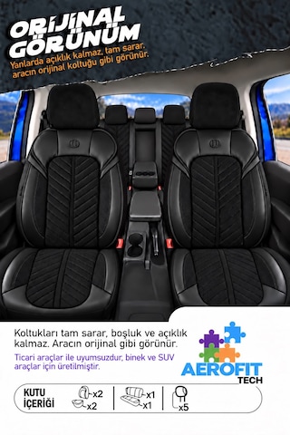 Opel Adam Shine Siyah Tay Tüyü Oto Koltuk Kılıfı Tam Set-kolay Montaj-terletmez-ortopedik 2012-2019