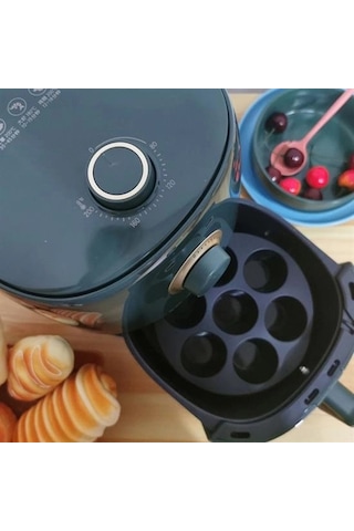 7 Gözlü Silikon Çok Amaçlı Airfryer Muffin Cupcake Kek Ve Çörek Pişirme Kalıbı Bx40 Renkli
