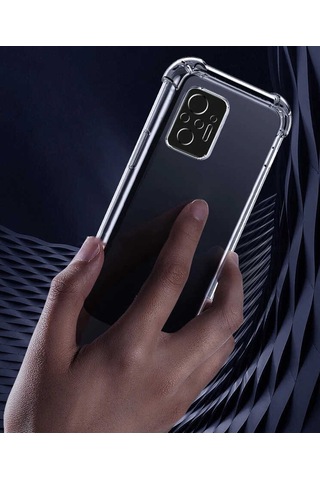 Xiaomi Redmi Note 10 Kılıf Zore Kamera Korumalı Nitro Anti Shock Silikon Renksiz