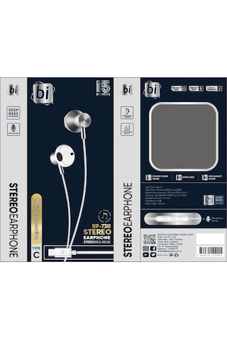 Bipower BP-738 Type-C Kulakiçi Kablolu Kulaklık
