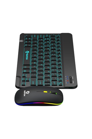 Gravion Km-bt35 Bluetooth Klavye Mouse Set Siyah Şarj Edilebilir Optik
