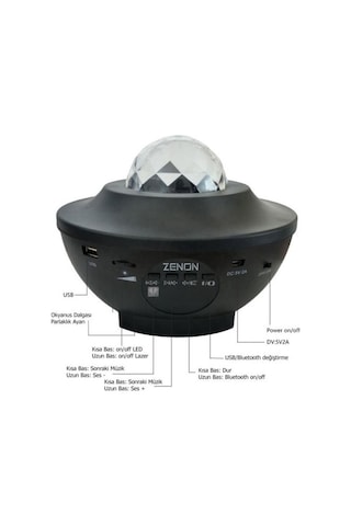 Ebitda Led Yıldız Işık+müzik+7 Farklı Ambians Proyeksiör Çok Renkli