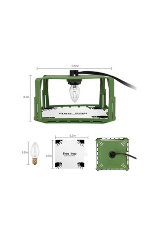 Sones 2 Adet Sk121 Kare Sinek Tuzağı Pire Tuzağı Evcil Hayvan Ev Pire Işık Yakalayıcı Ab Fişi