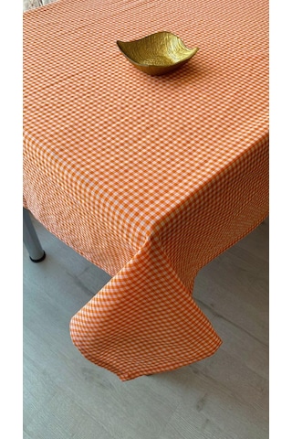 Piknik Örtüsü Sofra Bezi 170x170 Cm Turuncu Diğer