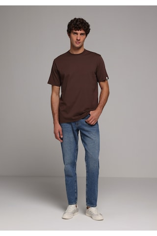 Colin's Colins Comfort Fit Yuvarlak Yaka Düz Erkek Kahverengi Kısa Kol Tişört Cl1073965 Q1.v1 Brw Kahverengi
