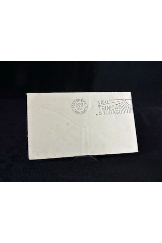 1935 Yılında Trinidad And Tobago Dan İngiltere'ye Postalanmış 1 Ve 2 Cent Pullu