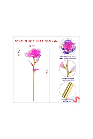 Sonsuzluk Gülü, 25 Cm X 8cm - Pembe