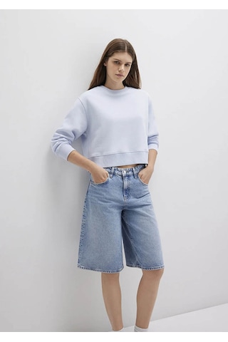 Mavi Bisiklet Yaka Mavi Kadın Sweatshirt M1s10387-89201 Mavi