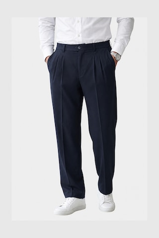 Deep Sea Deepsea Lacivert Baggy Fit Pileli Kumaş Pantolon Likralı, Beli Lastikli Rahat Kesim Erkek Pantolon 2600920