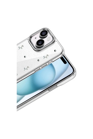 Apple Uyumlu iPhone 15 Fiyonk Desenli Kapak - Desen 4