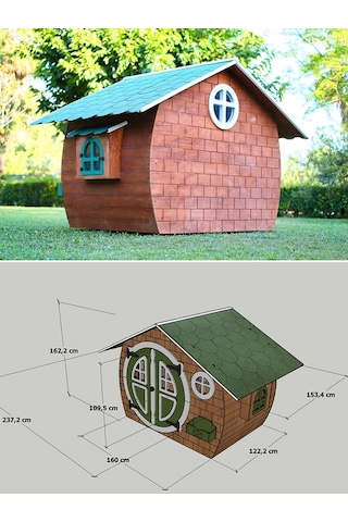 MANDU Ahşap Çocuk Oyun Evi (Playhouse) Hobbit