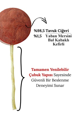 Petpops Kedi Köpekler İçin Tavuklu Kefirli Lolipop Kedi Ödülü 10'lu