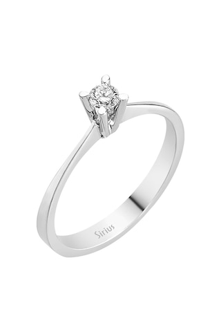 Sirius G Renk 0,09 Karat Pırlanta Tektaş Yüzük 0804R0105