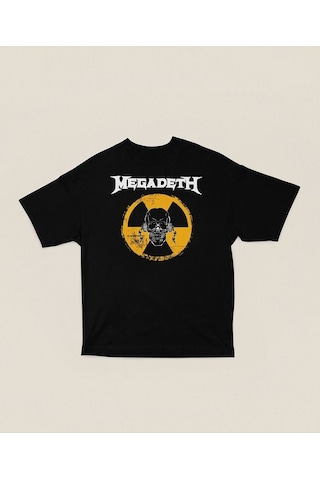 Megadeth Baskılı Unisex Oversize Müzik Grubu Tişört Siyah