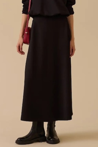 Kadın Basic Kloş Uzun Etek - Siyah Siyah