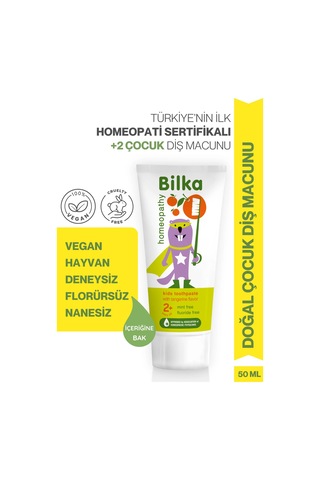 Homeopati Çocuk Diş Macunu 2+ Mandalina