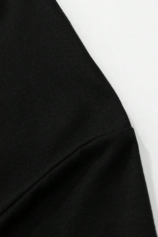 Tarz Cool Erkek Oversize Kısa Kollu Kapüşonlu Tişört Sweatshirt Siyah