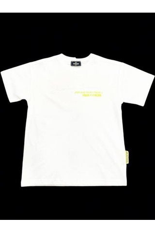 Carinos Erkek Çocuk Dreams Kabartma Yazılı Pamuklu Tshirt-14172 Beyaz