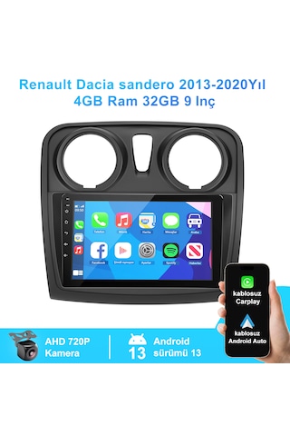 Renault Dacia Sandero 2013-2020yıl 2gb Ram 32gb Rom Carplay Multi