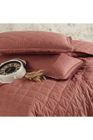 Clasy Çift Kişilik Yatak Örtüsü Tafana Kiremit