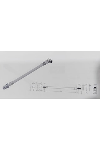 Yapıtaşı Yt121 Uzun Esnek Klozet Taharet Çubuğu Dirsekli 240mm