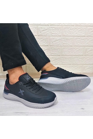Kinetix Olego Pu Siyah Comfort Atom Taban Rahat Spor Ayakkabı Siyah