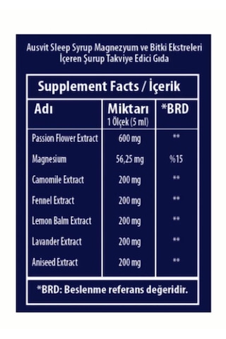 Ausvit Relaxone Uyku Şurubu - Magnezyum,sakinleştirici