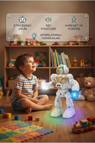Brave Robot Hareketli Sesli Ve Işıklı Eğlenceli Bir Büyüme Arkadaşı