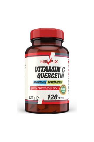 Nevfix Vitamin C Bromelian Quercetin 120 Tablet X 3 Kutu 360 Tab