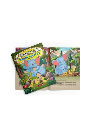 Kepçekulak Küçük Mavi Fil Renkli Resimli 1 Ve 2 Sınıflara / ...