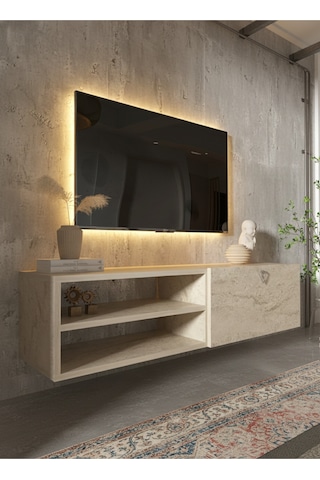 Resital Tv Ünitesi S1246-8 Traverten Traverten