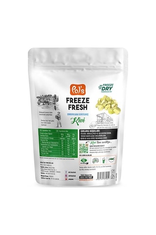 Pol S Freeze Fresh Dondurularak Kurutulmuş Kivi 20 Gr 20 G