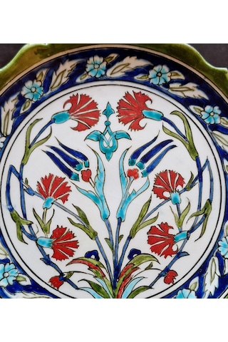 Geleneksel İznik Desenli Çini Tabak