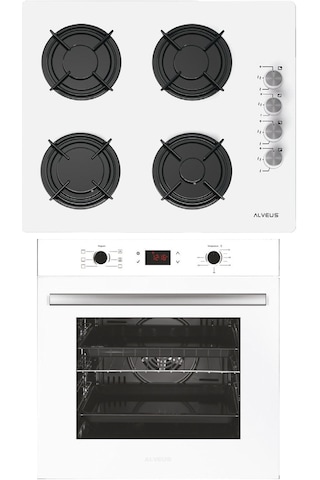 Alveus Sardunya ALV MFA 627 - ALV GLS 640 Beyaz Ankastre Set