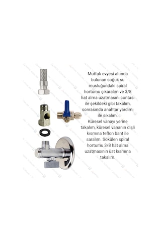 Su Arıtma Hat Alma Aparatı Ve Küresel Vana 3/8 Dayanıklı Pirinç Gövde, Kolay Montaj