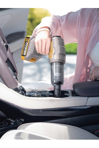 Enshall 20.000PA Çantalı Yedek Filtreli Çift Bataryalı 120 W Şarjlı Araç İçi Süpürge