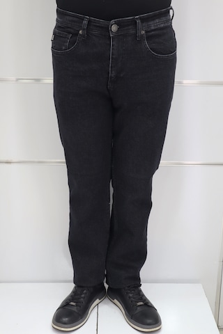 Hacker Denim Dmctekstil Erkek Füme Yüksek Bel Rahat Kesim Boru Paça Büyük Beden Jean Pantolon Füme