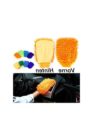 4 Set Su Geçirmez Mikrofiber Yıkama Eldiveni Açık Mavi - Pembe