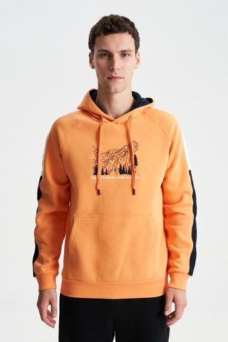 AR-MA Arma Erkek Regular Fit Baskılı Reglan Kollu Kanguru Cepli Kapüşonlu Sweatshirt 001