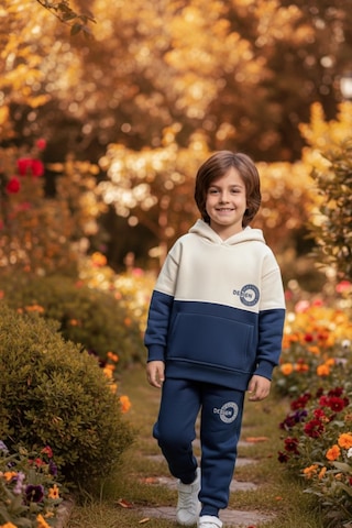 Koçak Kids Yeni Sezon 3 İplik Kapşonlu Ve Kanguru Cepli Erkek Çocuk Eşofman Takım Lacivert