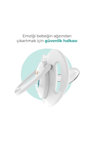 Mamajoo Ortodontik Damaklı Emzik, Beyaz Baykuş, 0+ Ay, Emzik Saklama Kutusu, 1 Adet