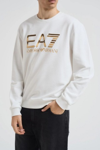 Ea7 7m001191af17787 Logo S Erkek Sweatshirt Beyaz