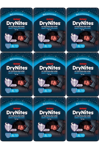Drynites Emici Gece/külot Bez Erkek 13+yaş 48-60kg Xl 81 Adet XL 9'lu