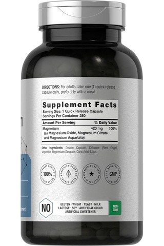 Horbäach Triple Magnesium Magnezyum Complex 420 Mg 250 Caps Glut
