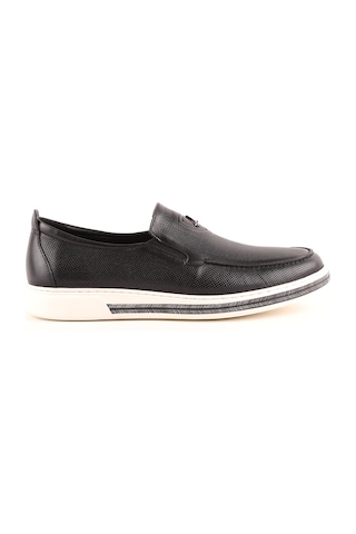 Lbr H1046 Erkek Deri Casual Ayakkabı Lacivert Siyah