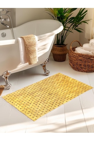 Lexroo Premium Bath Serisi 40x60 Cm Doğal Bambu Banyo Paspası Çok Renkli