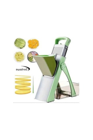 Trendooze Gaojunshop01 Senbowe Yeşil Sebze Doğrayıcı, 3-16mm Kalınlık Ayarı Yeşil