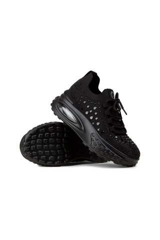 Deery Kadın Siyah Taş Detaylı Sneaker Ayakkabı - 26311zsyhp01 Siyah