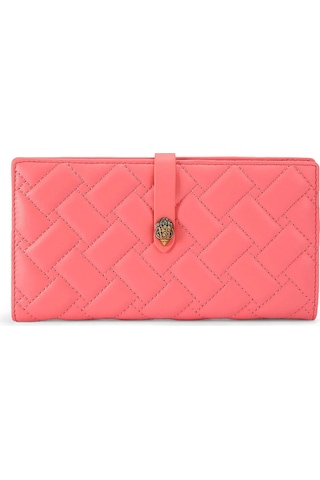 Kurt Geiger Kensington Soft Wallet 14x9 Cm, Yumuşak Deri Ve Kompakt Cüzdan Tasarımı Pembe